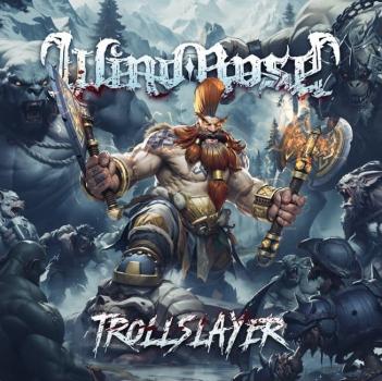 Preview: Wind Rose - Trollslayer LP (Ltd Transparent Orange Opaque Ink Spot Vinyl)